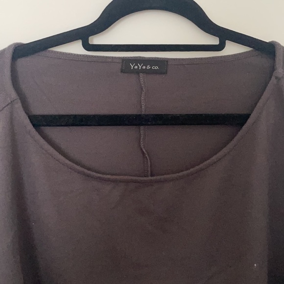 Yaya & Co Cozy Cropped Puffy Long Sleeve Shirt in Grey - Women’s M - Picture 4 of 4